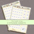 2 sticker sheets with scared dog image