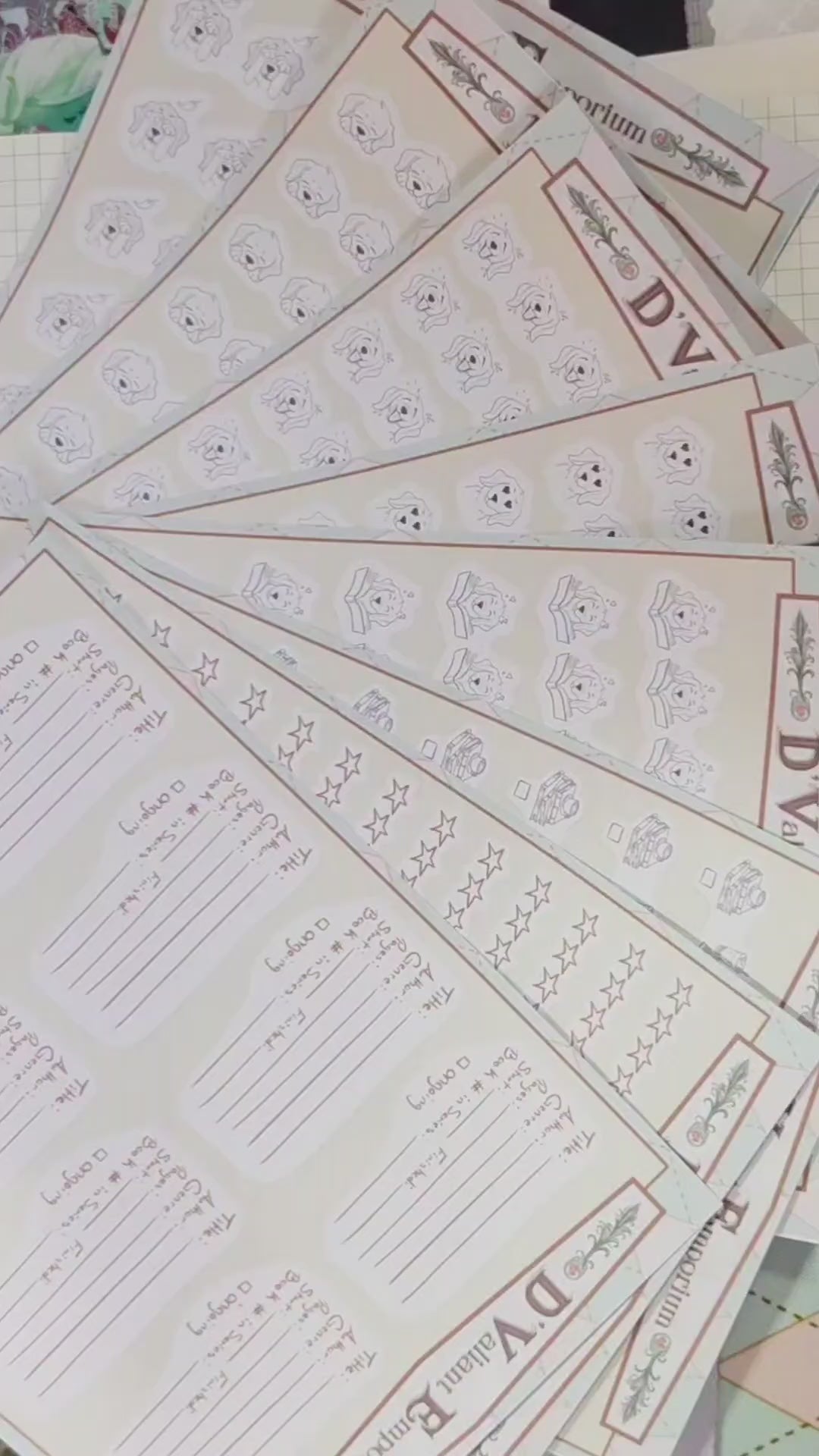 video showing how the book journals stickers are used