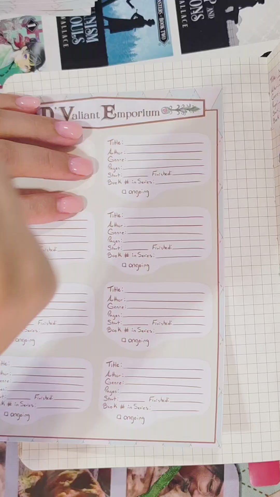 video showing how the book journals stickers are used
